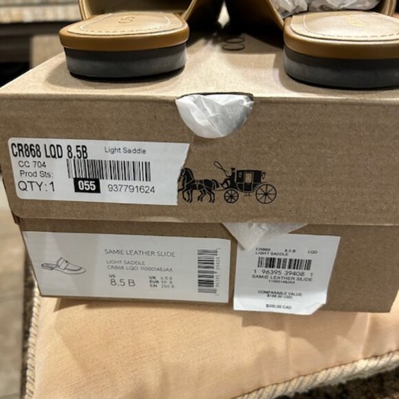 Coach Light Saddle Samie Leather Slide - Picture 8 of 11